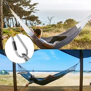 AGPtek 1 Pair Quick Link Snap Hook Carabiner Connector Screw Lock Clip For Swing Play Set - snap hooks swing set snap lock stainless steel carabiner