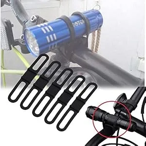 Alomejor 5pcs Bicycle Silicone Strap Universal Bike Silicone Holding Strap for Bike Light Flashlight Cellphone and More - product information 18