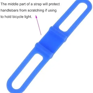 Alomejor 5pcs Bicycle Silicone Strap Universal Bike Silicone Holding Strap for Bike Light Flashlight Cellphone and More - product information 20