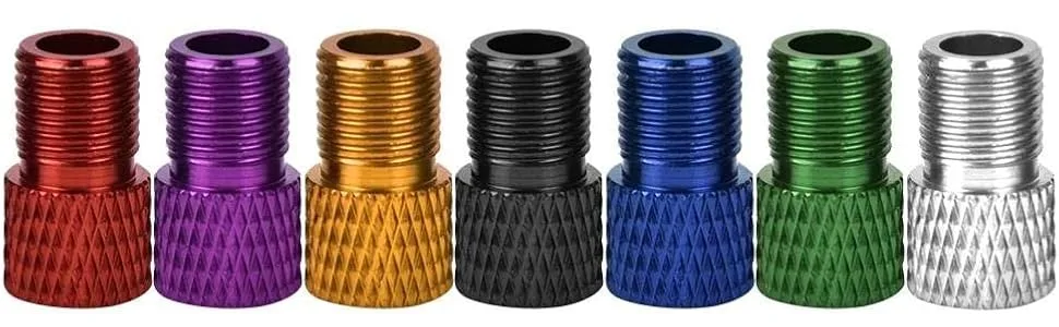 Valves Adapter 7Pcs Valve Converter Presta Valve to Schrader for Bicycle Bike Valve Adapter Inflate Tire Using - product information 13
