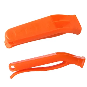 AUGSUN 10 Pcs Safety Whistle Marine Whistle Plastic Whistles with Lanyard for Emergency Orange - whistle
