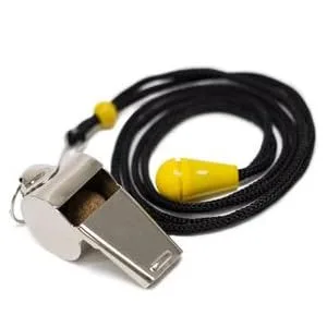 Crown Sporting Goods SCOA-001 Stainless Steel Whistle with Lanyard  Great for Coaches, Referees, and Officials by - coach referee ref whistle lifeguard metal officials umpire