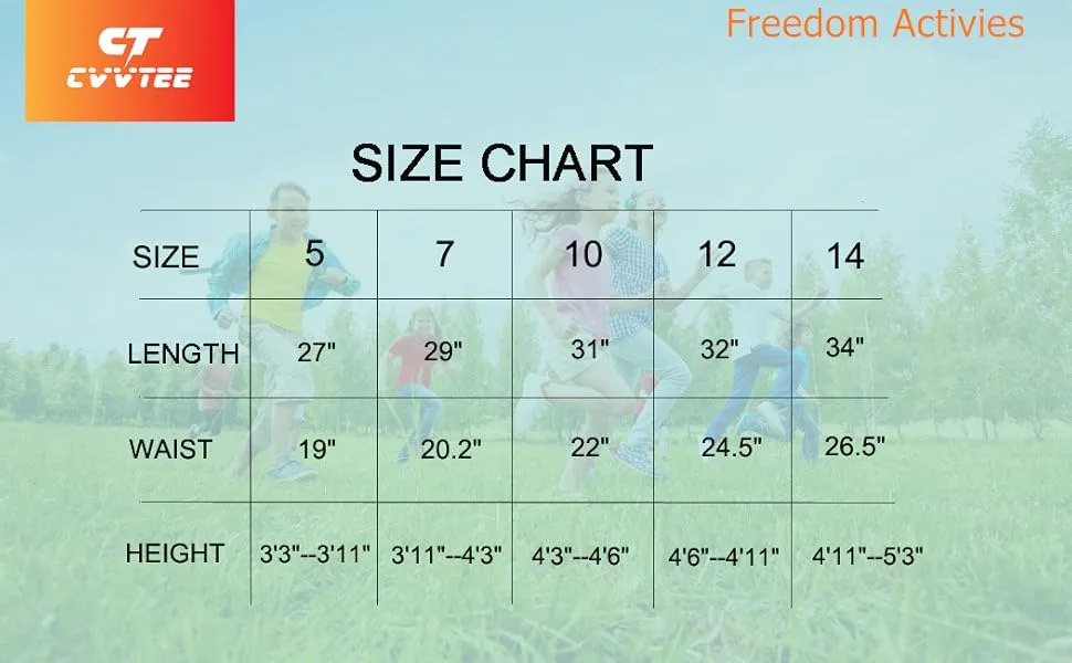 CVVTEE Boys Compression Pants Base Layers Soccer Hockey Tights Athletic Leggings Thermal for Kids Black 12 - size chart