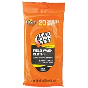 Dead Down Wind Field Wash Clothes 1 Pack - Field Wash Cloths Dead Down Wind 1352 Scent Eliminator Scent Control Hunting