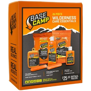 Dead Down Wind Odorless & Unscented Wash Towels (25 Count) - base camp backpacking hygiene wilderness care dead down wind soap towel body wipes