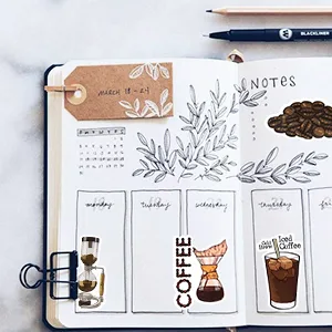 DETICKERS Coffee Cup Stickers for Laptop Coffee Stickers for Water Bottles Waterproof Cute Coffee Vinyl Stickers - product information 12