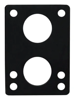 Longboard Riser Pads and Hardware 1/4" (6mm) Black Risers and 1 1/2" Bolts - Dime Bag Hardware Longboard and Skateboard Riser Pads