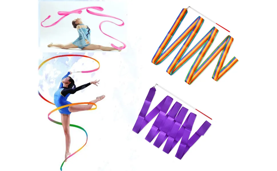 DS. DISTINCTIVE STYLE Dance Ribbons with Wands 4 Yards Long Rhythmic Gymnastics Ribbon Dance Streamer for Kids Baton Twirling Pink - rhythmic gymnastics ribbon