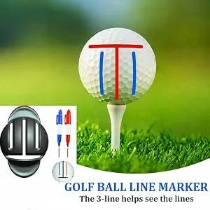 8 Pack Precision Golf Ball Marker, Upgrade Golf Accessories, 4 Golf Ball Marking Stencils and 4 Colors Golf Ball Markers, Golf Ball Line Marker Tool, Golf Ball Alignment and Identification Tool - golf ball marker