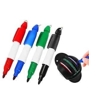 8 Pack Precision Golf Ball Marker, Upgrade Golf Accessories, 4 Golf Ball Marking Stencils and 4 Colors Golf Ball Markers, Golf Ball Line Marker Tool, Golf Ball Alignment and Identification Tool - Golf Ball Marker