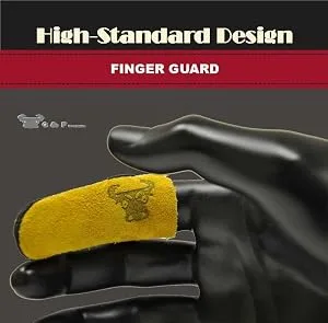 G & F Products 8128M Cowhide Leather Guard Finger Protection, Medium, Tan Brown/Tan Finger Guard Medium - product information 2