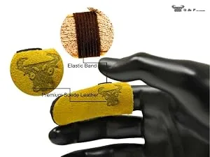 G & F Products 8128M Cowhide Leather Guard Finger Protection, Medium, Tan Brown/Tan Finger Guard Medium - product information 3