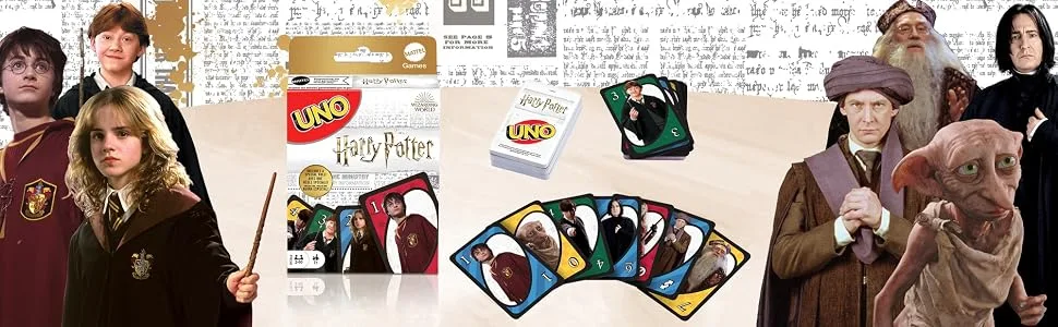 UNO Harry Potter Card Game Movie-Themed Collectors Deck Of 112 Cards With Hogwarts Character Images, Gift For Fans Ages 7 Years Old & Up Multicolor Harry Potter - product information 2