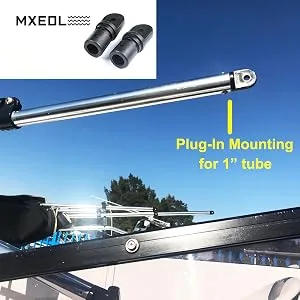 Mxeol Bimini Top Fittings Eye End Caps External Black Nylon Pair - nylon bimini