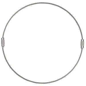 Pawfly 6 Inch Wire Keychain Cable Large Stainless Steel Key Ring Loop Holder Heavy Duty Luggage Tag Keeper 10 Pack - product information 18