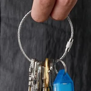 Pawfly 6 Inch Wire Keychain Cable Large Stainless Steel Key Ring Loop Holder Heavy Duty Luggage Tag Keeper 10 Pack - product information 19
