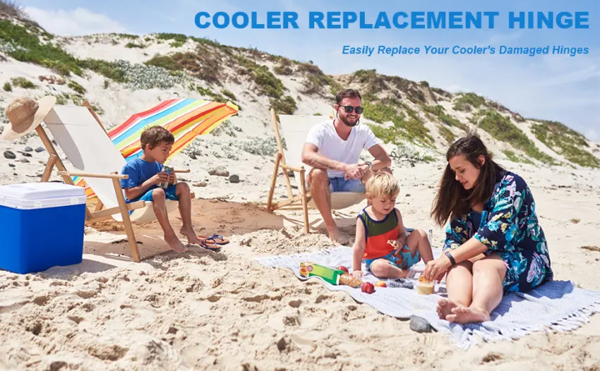 Cooler Replacement Plastic Hinges and Screws Set, Compatible with Coleman Coolers, Set of 2 - Cooler Hinges
