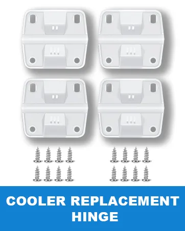 Cooler Replacement Plastic Hinges and Screws Set, Compatible with Coleman Coolers, Set of 2 - Cooler Replacement Hinges