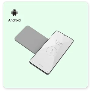 Popl Digital Business Card - Smart NFC Networking Card - Tap to Share - iPhone & Android (Black) - pop to android on the middle back area of their phone