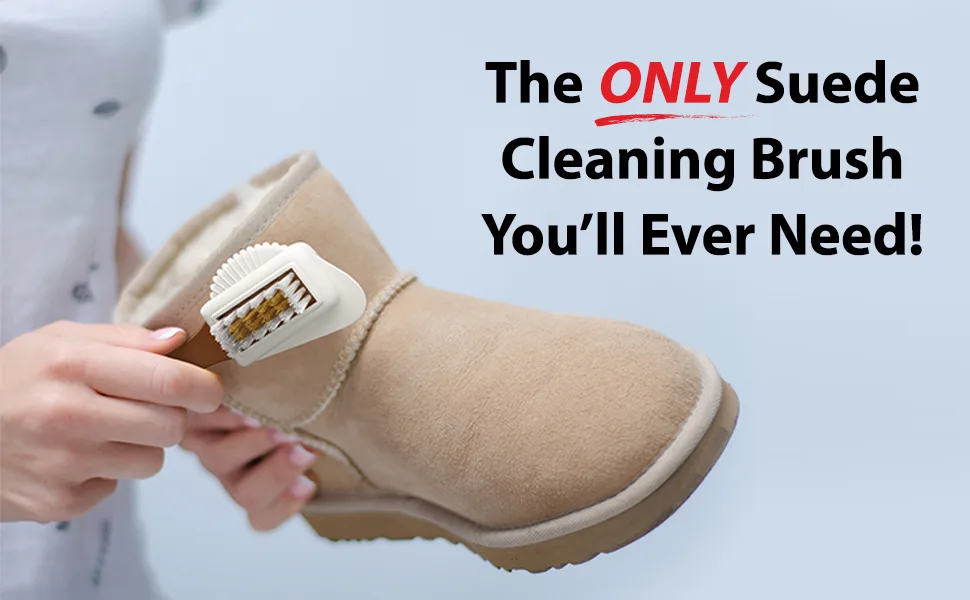 Shacke Suede & Nubuck 4-Way Leather Brush Cleaner - suede brush
