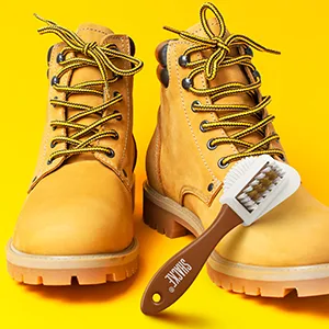 Shacke Suede & Nubuck 4-Way Leather Brush Cleaner - work boot cleaner