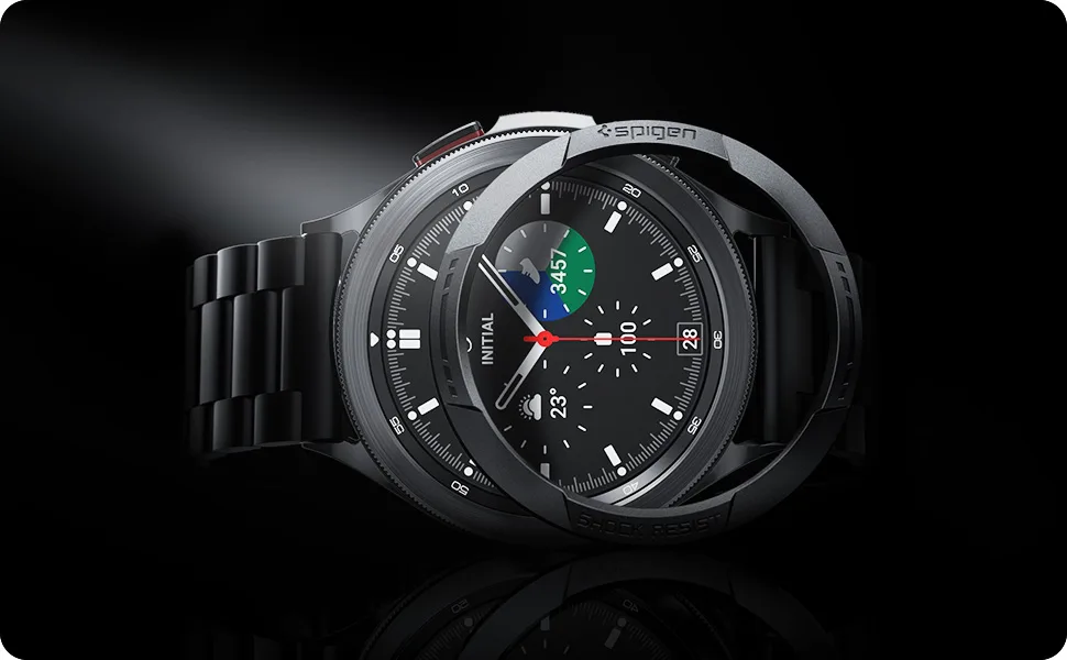 Spigen Chrono Shield Designed for Samsung Galaxy Watch 4 Classic 46mm Bezel Ring Protector (2021) - Black - product information 1