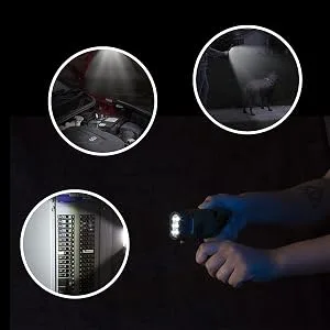 Solar Powered Hand Crank Flashlight- Rechargeable LED Cranking Light With Clip By Stalwart (For Emergency Hiking Camping and Survival Gear) - Solar Powered Hand Crank Flashlight