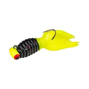 Strike King Strike King Lures Mr Crappie Jig Head with Lazer Sharp Eagle Claw Hook Freshwater 1 Oz 2 Package of Chartreuse 1/32 oz - Sausage Head Thunder