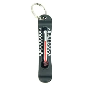Sun Company Brrr-ometer - Snowsport Zipperpull Thermometer | Skiing & Snowboarding Thermometer for Jacket, Parka, or Pack Blue - Zipperpull Thermometer