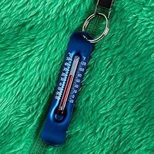 Sun Company Brrr-ometer - Snowsport Zipperpull Thermometer | Skiing & Snowboarding Thermometer for Jacket, Parka, or Pack Blue - Zipperpull Thermometer