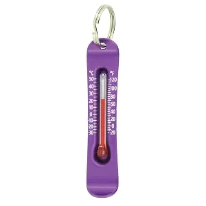 Sun Company Brrr-ometer - Snowsport Zipperpull Thermometer | Skiing & Snowboarding Thermometer for Jacket, Parka, or Pack Blue - Zipperpull Thermometer