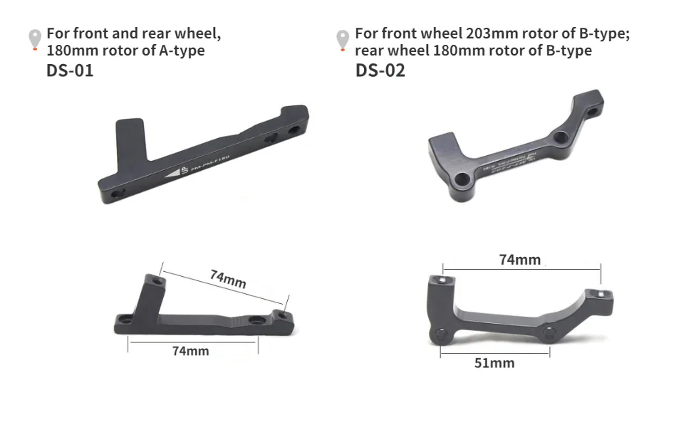 VGEBY1 Bike Disc Brake Bracket, Ultralight Bicycle Disc Brake Bracket Mount Adapter for 140/160/180/203mm Rotor DS-05 - product information 7