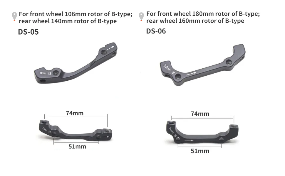 VGEBY1 Bike Disc Brake Bracket, Ultralight Bicycle Disc Brake Bracket Mount Adapter for 140/160/180/203mm Rotor DS-05 - product information 8