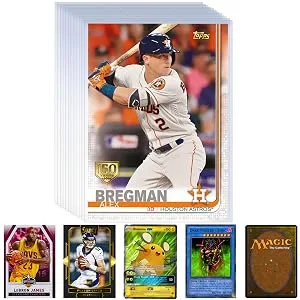 100 Pcs Soft Trading Card Sleeves, Top Loading Sleeves for Standard Cards 2.5" X 3.5",Ultra-Clear Card Protector for Game Cards, Baseball Cards - product information 2