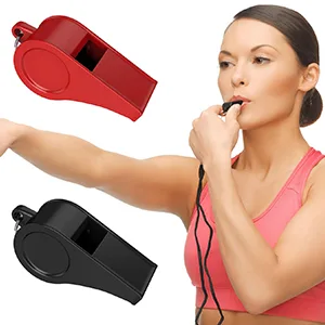 XXINMOH Whistle with Lanyard for Coaches, Referees, Training, Outdoor Camping Accessories,Dog Whistle, Emergency Survival. Red Black - Whistle is clear and loud