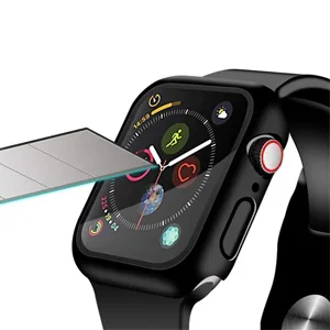 YMHML Compatible with Apple Watch 42mm Series 3/2/1 Case with Built-in Tempered Glass Screen Protector, Thin Guard Bumper Full Coverage Hard Cover for iWatch Accessories Black 42 mm - anti-scratch