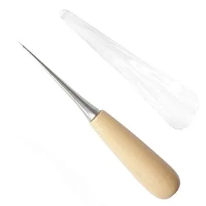 BeeSpring Leather Sewing Awl Wood Handle Drillable Awl Pin Punching Hole Maker Stitching Overstitch Sewing Awl Kit - B01G84NSYG-3