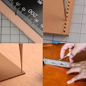 BeeSpring Leather Sewing Awl Wood Handle Drillable Awl Pin Punching Hole Maker Stitching Overstitch Sewing Awl Kit - B01G84NSYG-4