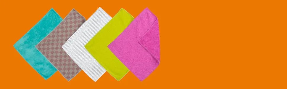 Casabella Microfiber 12" x 14" Cleaning Cloths, Two-Tone (Pack of 2), 1 EA, Grey Stainless Steel, 2 Count - product information 1