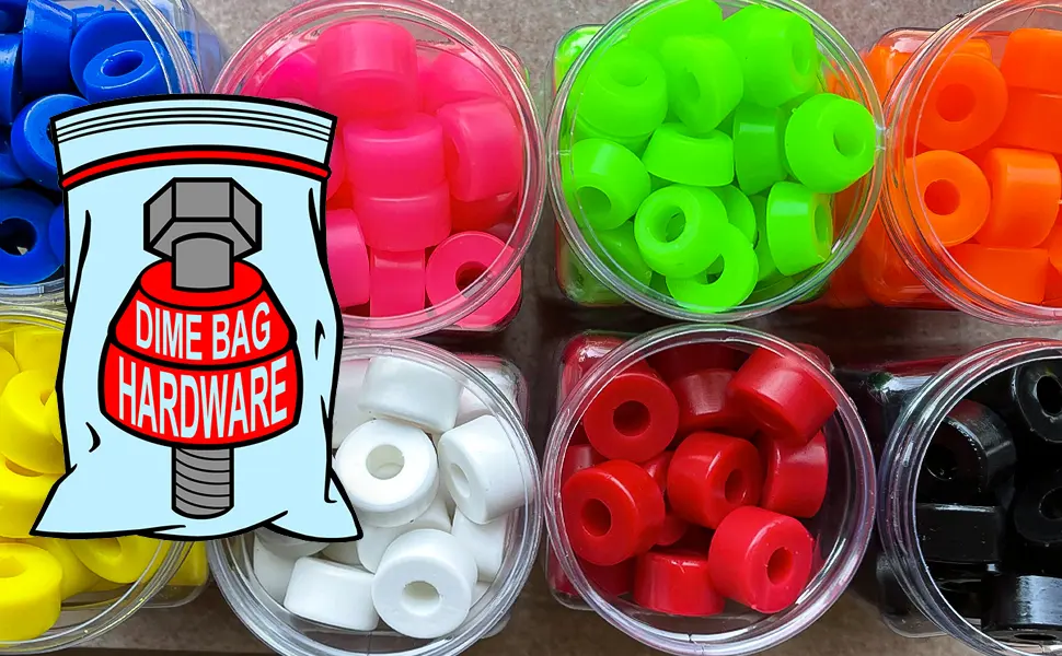 Dime Bag Hardware Skateboard Longboard Truck Replacement Bushings 92A Green - Dime Bag Skateboard Bushings
