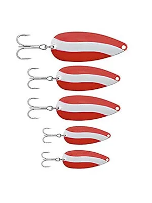 SOUTH BEND Spoons, Red/White, 5-Pack - B00GI9WYCO