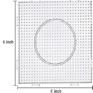 BANCHELLE Fuse Beads Boards 5mm PegBoards Plastic Kits Large Square Clear, 4 Pieces - 6 x 6 inch