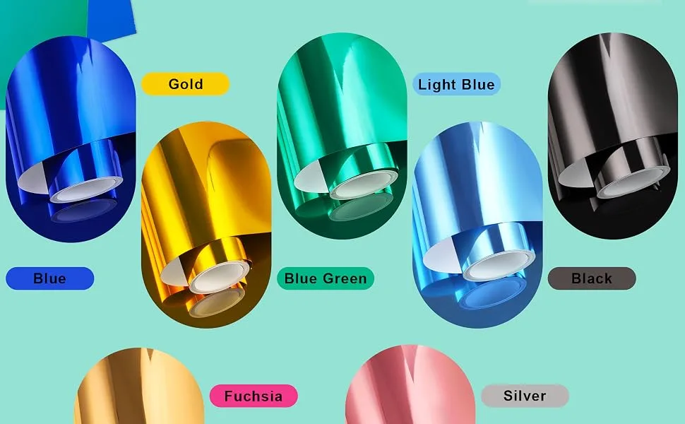 GIRAFVINYL Chrome Silver Mirror Adhesive Vinyl for DIY Decor,12 Inch X 6 Feet Silver 6feet - chrome vinyl 5