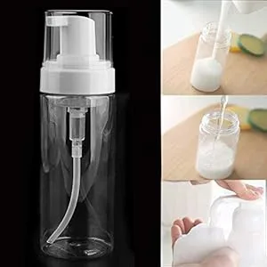 Foaming Dispenser Bottle - Beoncall 2Pcs Transparent Empty Spray Bottles Plastic Foam Pump Bottle Travel Soap Bottle Portable Foam Bottle (200ml) - widely use