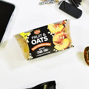 Del Monte FRUIT & OATS Apple Cinnamon FRUIT CUP Snacks, 2 Pack, 7 oz - del monte