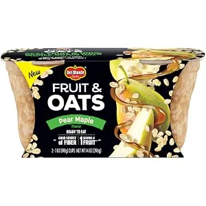 Del Monte FRUIT & OATS Apple Cinnamon FRUIT CUP Snacks, 2 Pack, 7 oz - fruit and oats