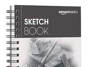 Amazon Basics Sketch Pad, 5.5"x8.5", 67 lb. / 100 gsm, 100 Sheets, White 5.5"x8.5" Sketch Pad - Amazon Basics