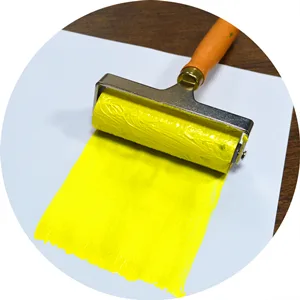 BANLTRE Rubber Brayer Roller for Printmaking, Ideal for Anti Skid Tape Construction Tools, Print,Craft Stamping Brayers for Wallpapers and Scrapbooks (0.4") - It can be well applied to ink or paint, or evenly adhered to a smooth surface.