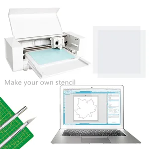 BANLTRE 12 Pieces 6 mil Blank Template Material Stencils Mylar for Cutting Paper Clear Transparency Sheet 12  12 inch (12-6 mil) - Make your own stencil