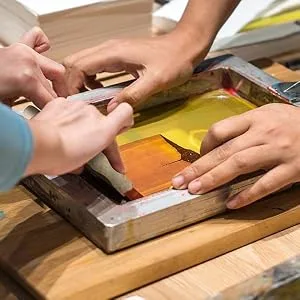 Caydo 2 Pieces 2 Sizes Screen Printing Squeegee, 75 Durometer Wooden Ink Scraper for Screen Printing, 9.4 and 5.9 inch - Screen Printing Squeegee set